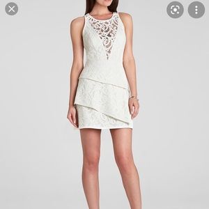 Bcbgmaxazria Hannah lace white dress size 02 bcbg